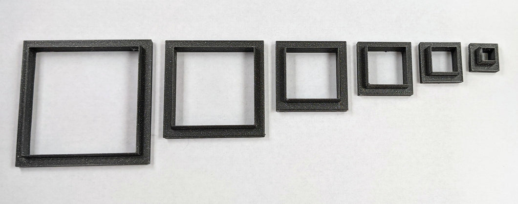 Square Polymer Clay Cutters Set