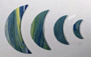 Crescent Polymer Clay Cut Out